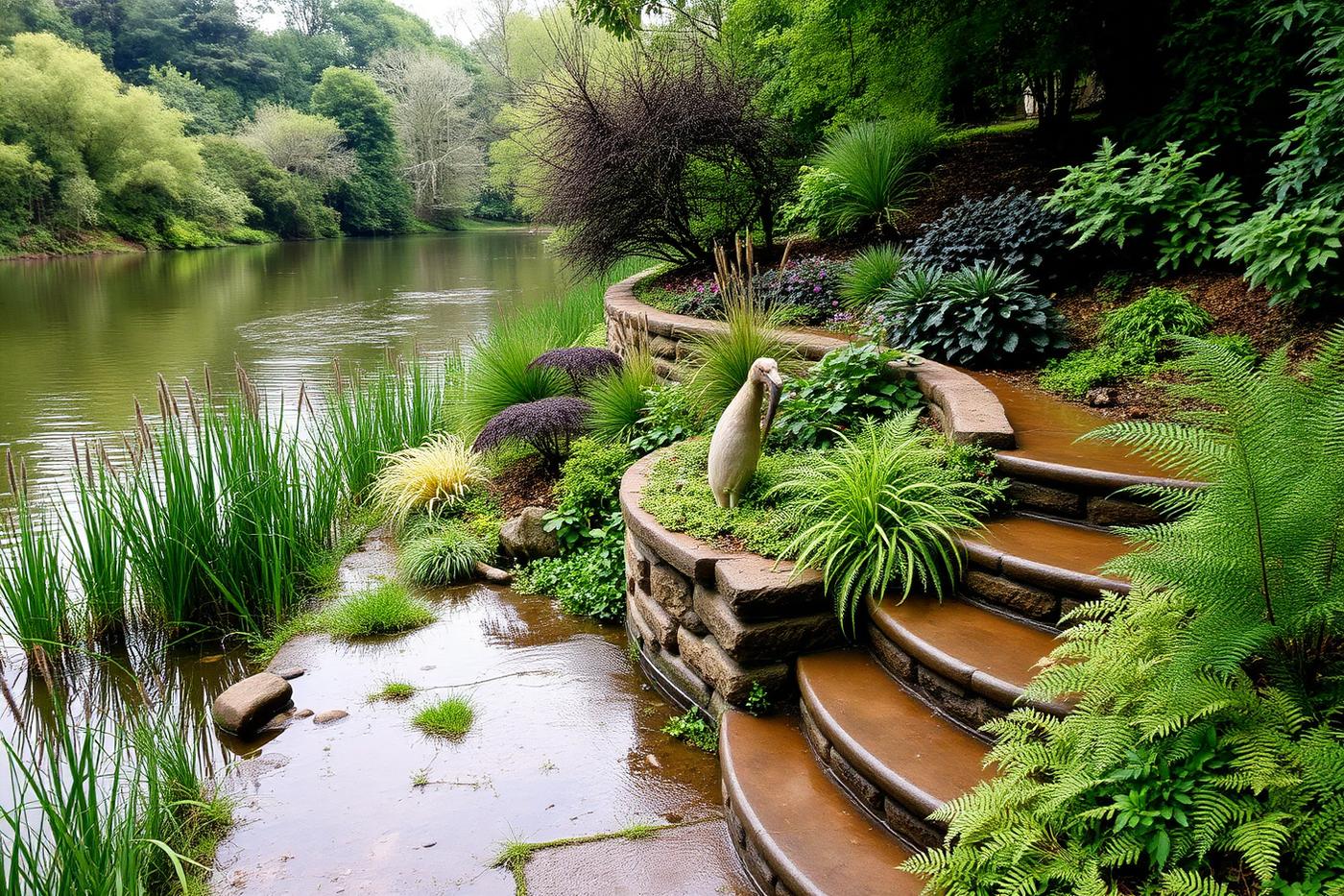 Riverside Garden — fictional garden photography